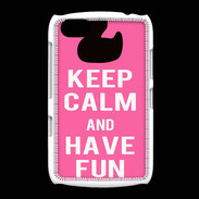 Coque BlackBerry 9720 Keep Calm Have fun Rose