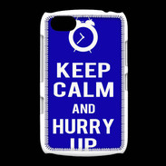 Coque BlackBerry 9720 Keep Calm Hurry up Bleu