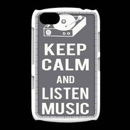Coque BlackBerry 9720 Keep Calm Listen music Gris