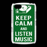 Coque BlackBerry 9720 Keep Calm Listen music Vert