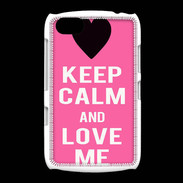 Coque BlackBerry 9720 Keep Calm Love me Rose