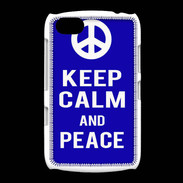 Coque BlackBerry 9720 Keep Calm Peace Bleu