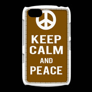 Coque BlackBerry 9720 Keep Calm Peace Marron
