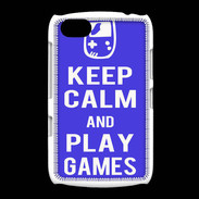 Coque BlackBerry 9720 Keep Calm Play games Bleu