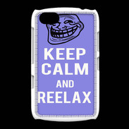Coque BlackBerry 9720 Keep Calm Reelax Bleu