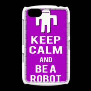 Coque BlackBerry 9720 Keep Calm Be a Robot Violet