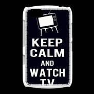 Coque BlackBerry 9720 Keep Calm Watch TV Noir