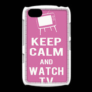 Coque BlackBerry 9720 Keep Calm Watch TV Rose