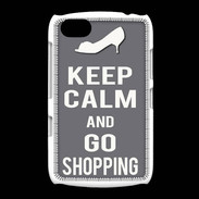 Coque BlackBerry 9720 Keep Calm go shopping Gris