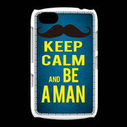 Coque BlackBerry 9720 Keep Calm Be a Man Bleu