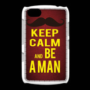 Coque BlackBerry 9720 Keep Calm Be a Man Rouge