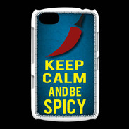 Coque BlackBerry 9720 Keep Calm and Be Spicy Bleu