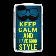 Coque BlackBerry 9720 Keep Calm and Have a good Style Bleu