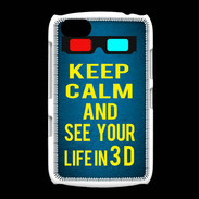 Coque BlackBerry 9720 Keep Calm and See your life 3D Bleu
