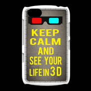 Coque BlackBerry 9720 Keep Calm and See your life 3D Gris