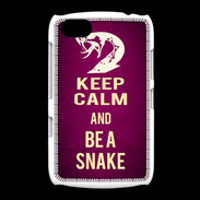 Coque BlackBerry 9720 Keep Calm and Be a Snake Rose