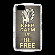 Coque BlackBerry 9720 Keep Calm and Be Free Gris