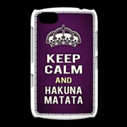 Coque BlackBerry 9720 Keep Calm and Hakuna Matata Violet