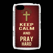 Coque BlackBerry 9720 Keep Calm and Pray Christian Rouge
