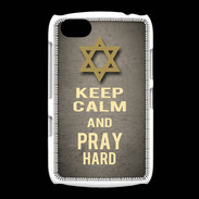 Coque BlackBerry 9720 Keep Calm and Pray jewish Gris