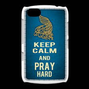 Coque BlackBerry 9720 Keep Calm and Pray Muslim Bleu