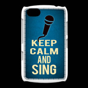 Coque BlackBerry 9720 Keep Calm and Sing Bleu