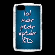 Coque BlackBerry 9720 LOL MDR bleu ZG