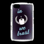 Coque BlackBerry 9720 In anonymous We trust bleu ZG