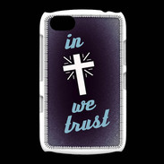 Coque BlackBerry 9720 In Christ We trust Bleu ZG