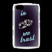 Coque BlackBerry 9720 In Gamble We trust Bleu ZG
