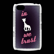 Coque BlackBerry 9720 In Girafe We trust Rouge ZG