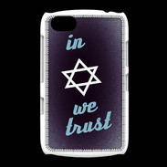 Coque BlackBerry 9720 In Judaïsme We trust Bleu ZG 