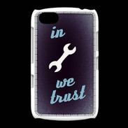 Coque BlackBerry 9720 In Mecanic We trust Bleu ZG