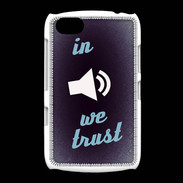 Coque BlackBerry 9720 In Music We trust Bleu ZG