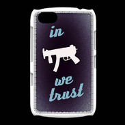Coque BlackBerry 9720 In Uzi We trust Bleu ZG