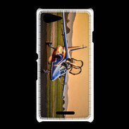 Coque Sony Xpéria E3 Alfa Jet au couché de soleil