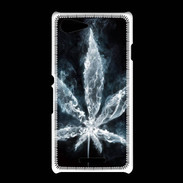 Coque Sony Xpéria E3 Feuille de cannabis en fumée