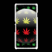 Coque Sony Xpéria E3 Effet cannabis sur fond noir