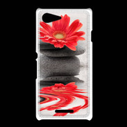 Coque Sony Xpéria E3 Fleurs et galet