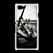 Coque Sony Xpéria E3 Ancre en noir et blanc