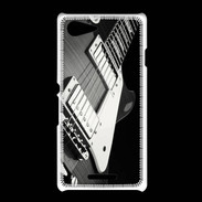 Coque Sony Xpéria E3 Guitare en noir et blanc