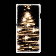 Coque Sony Xpéria E3 Sapin de noël feu d'artifice