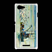 Coque Sony Xpéria E3 Peinture bateau de pêche