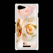 Coque Sony Xpéria E3 Alliance sur fond de rose