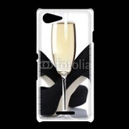 Coque Sony Xpéria E3 coupe de champagne talons aiguilles 