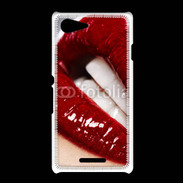 Coque Sony Xpéria E3 Bouche fatale rouge