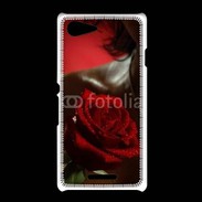 Coque Sony Xpéria E3 Belle rose rouge 500