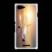 Coque Sony Xpéria E3 Avion de ligne au coucher de soleil