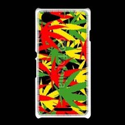 Coque Sony Xpéria E3 Fond de cannabis coloré