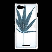 Coque Sony Xpéria E3 Marijuana en bleu et blanc